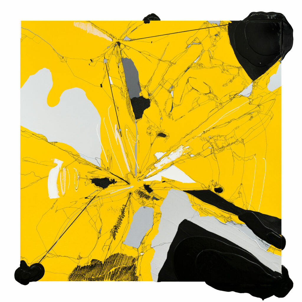 zhu peihong b 1987 growing 335 335 2024 acrylic on canvas 100 x 100 cm 39 3 8 x 39 3 8 in 2